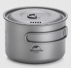 800 Titanium Cookware camping pot