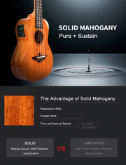 solid mahogany per & sustain ukulele