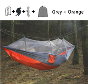 grey & orange camping hammock