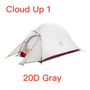 cloud up 1 person gray camping tent