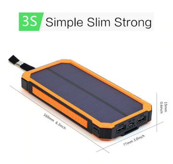 simple slim strong solar power bank